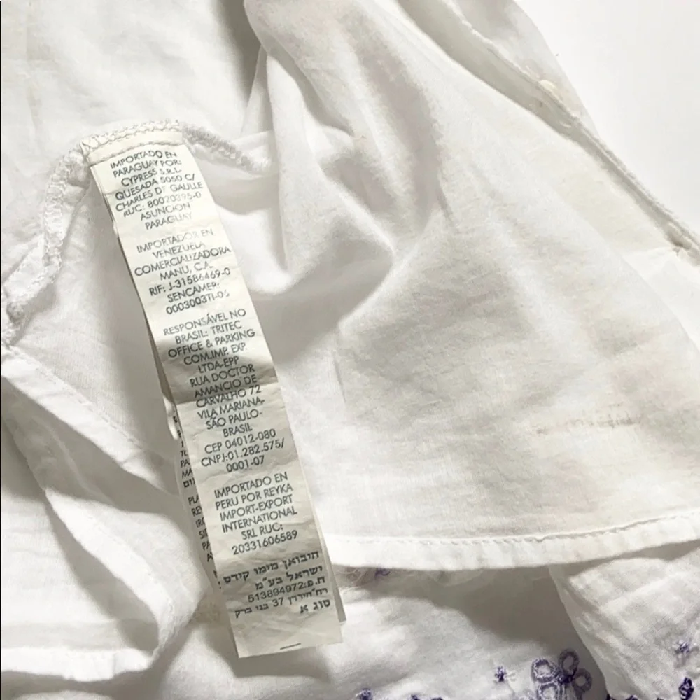 Minimimo White Ruffle Embroidered Cotton Summer Toddler Dress